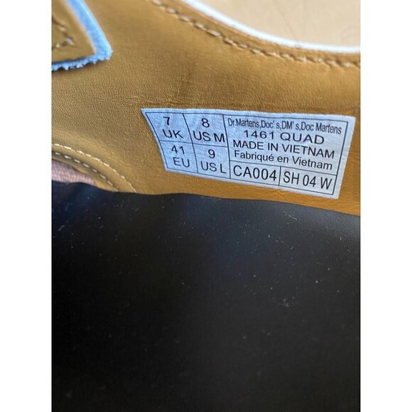 Dr. Martens Women white "1461 Quad" platform lace up shoes *Missized - Picture 10 of 10